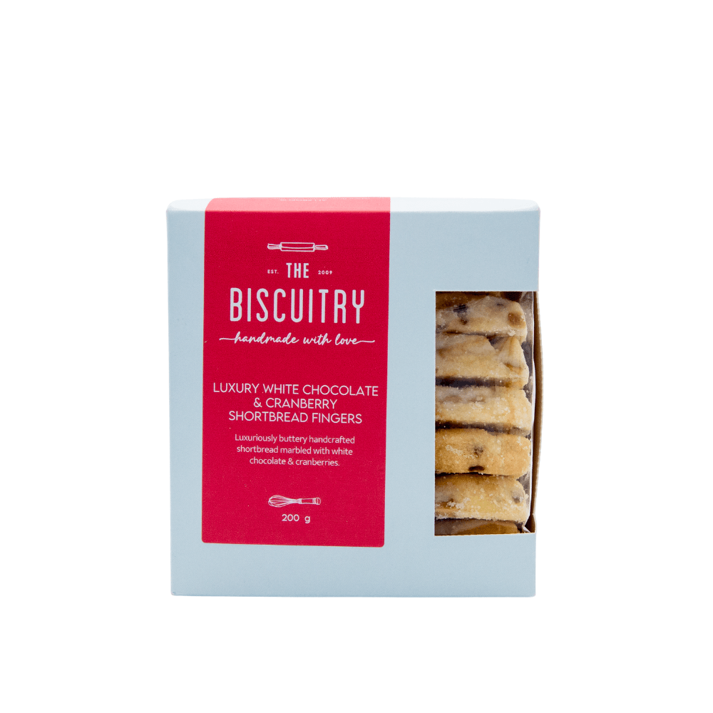 White Chocolate & Cranberry Luxury Shortbread